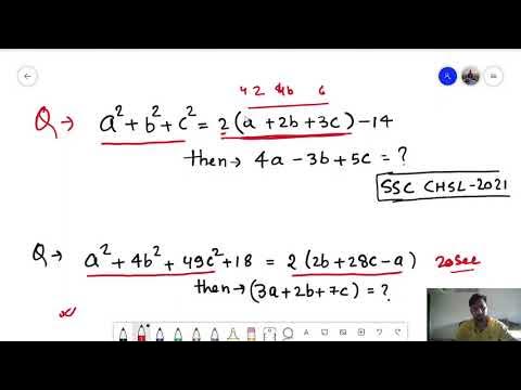 short trick to solve these algebra questions | a²+b²+c²= 2(a+2b+3c) -14 ...