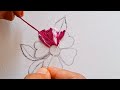 Gorgeous flower hand embroidery tutorial || Jhinuk Hand Embroidery || New stitch