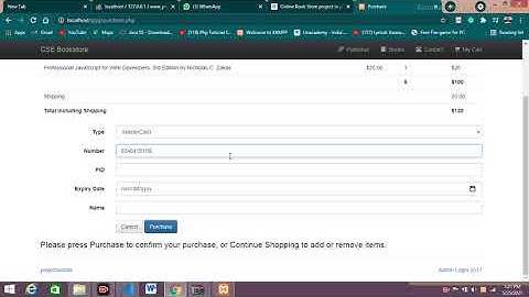 Online Book Store project in php mysql