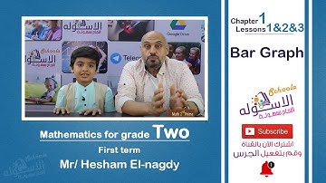 شرح ماث تانية ابتدائي | Bar Graph | تيرم1 - فصل1 - جزء 1 - دروس 1+2+3 | الاسكوله