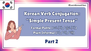 Korean Present Tense Explained Part-2: (Formal polite & Plain informal)
