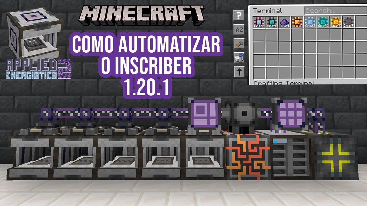 Como automatizar o INSCRIBER - AE2 / Minecraft 1.20.1 - YouTube