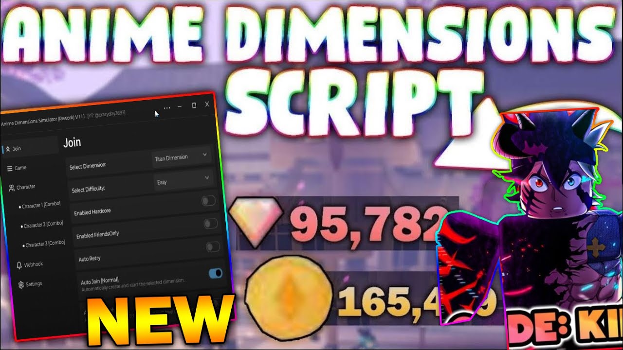 *NEW* Anime Dimensions Simulator Script (PASTEBIN 2024) (KILLAURA ...