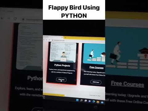 Flappy Bird Using using python. 🧑‍💻🤩 #coding #codingfun