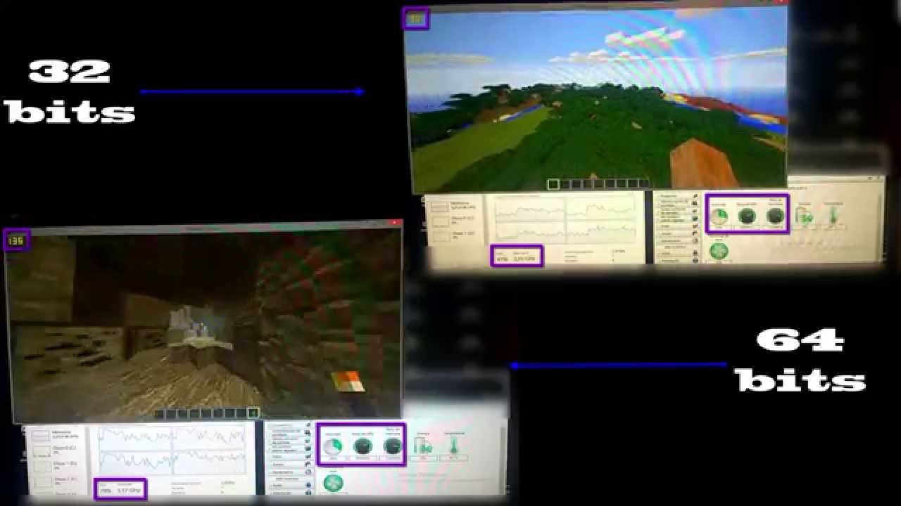 I5 3330 Minecraft Java 32 Bits Vs Java 64 Bits Fps Test Youtube