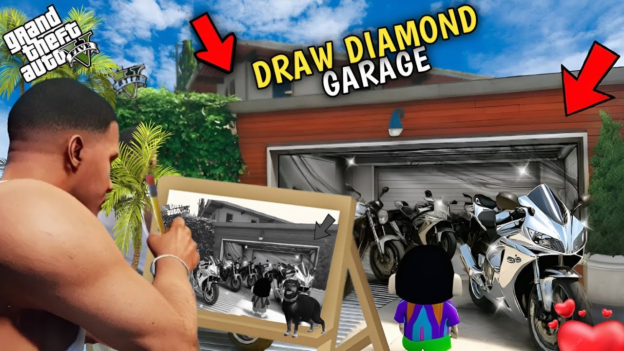GTA 5 : Franklin Uses Magical Painting To Draw Diamond Garage || PART # 12 || Afaq Hub 2.0