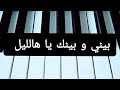 عزف أغنية بيني وبينك يا هالليل