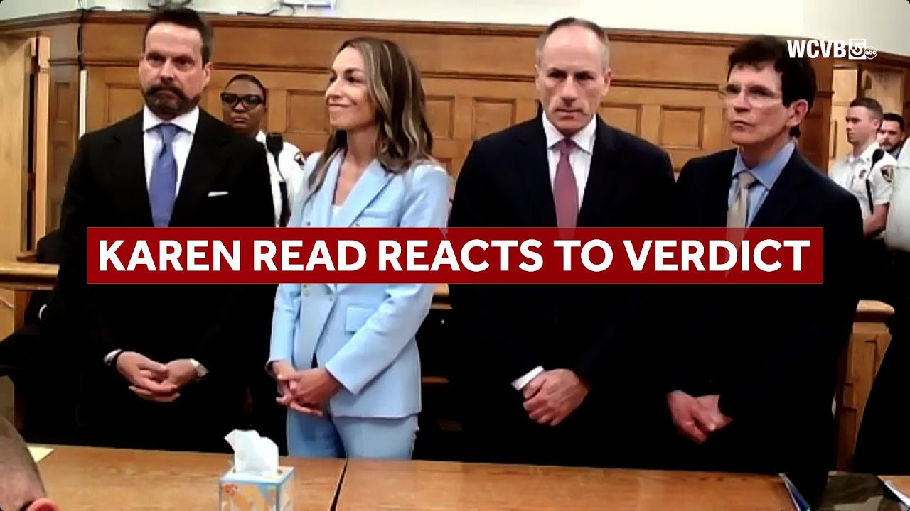 WATCH: Karen Read reacts to verdict in her murder retrial - YouTube