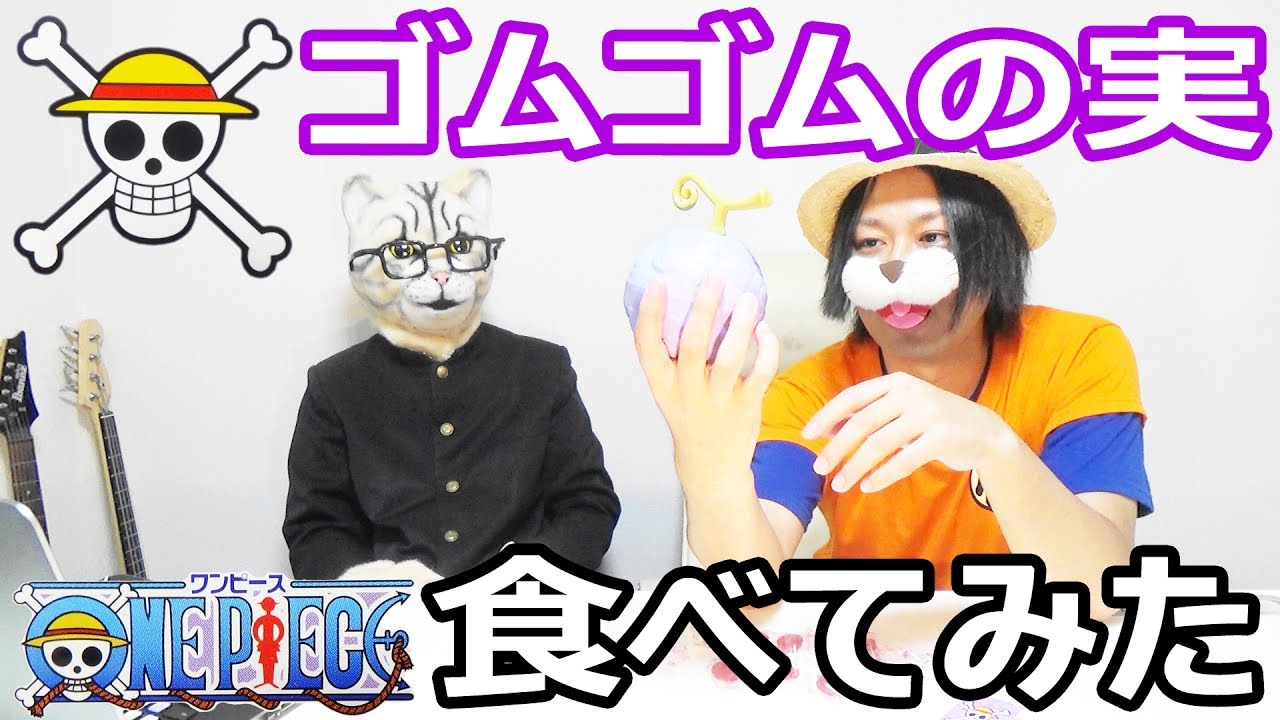 ワンピース 悪魔の実 ゴムゴムの実 食べてみた ゴム人間ならぬゴム猫 Youtube