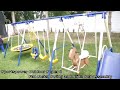 Outdoor Swing And Slide Set