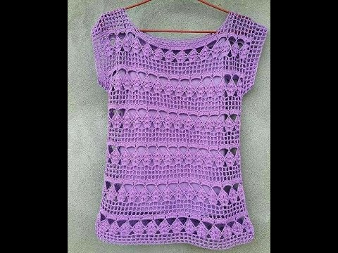 BLUSA SANTORINI A CROCHET FACIL Y RAPIDA - YouTube