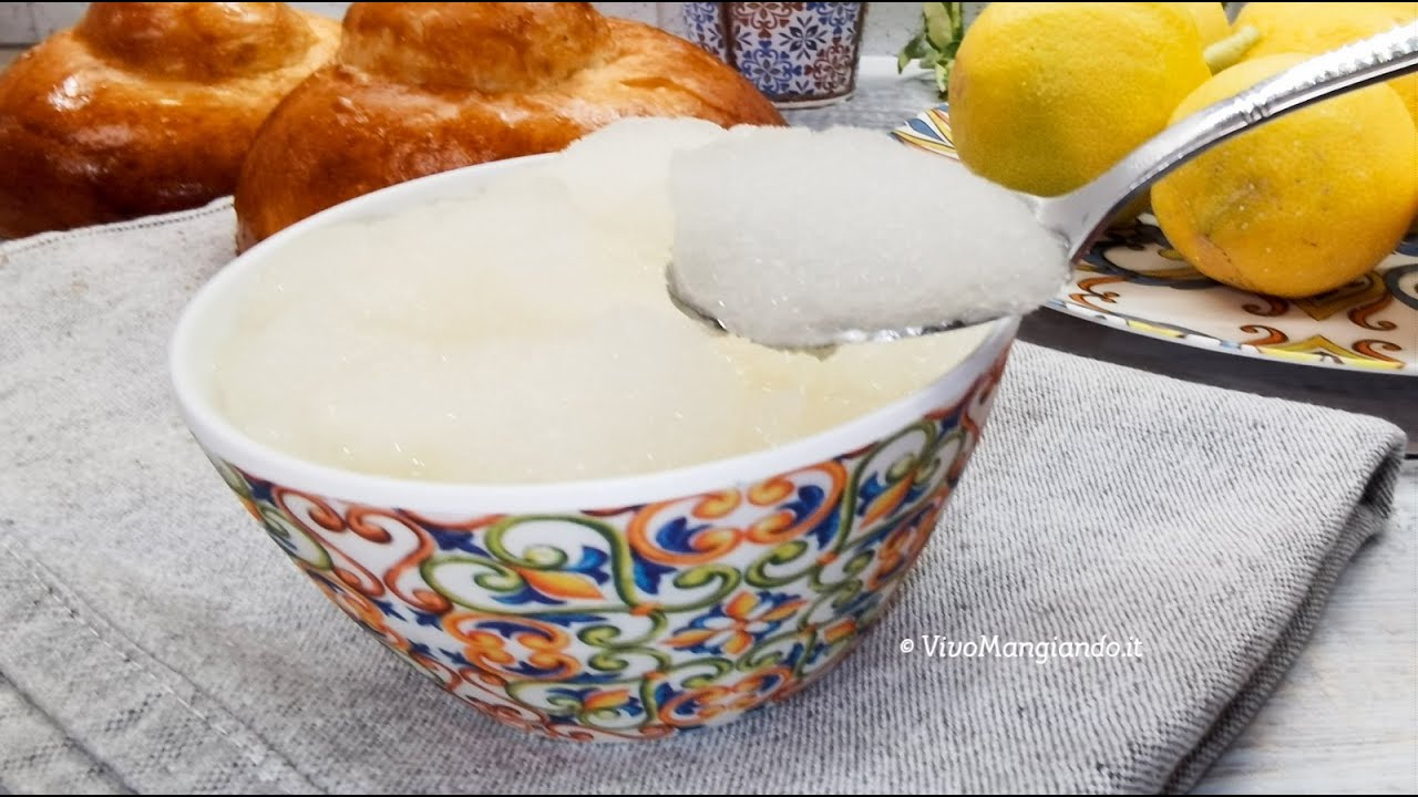 Granita al limone siciliana, la ricetta antica delle nonne