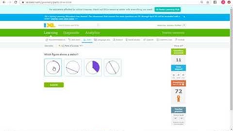IXL U1: Parts of a Circle (Geometry)