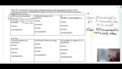Geometry Unit 1: Conditional statement video