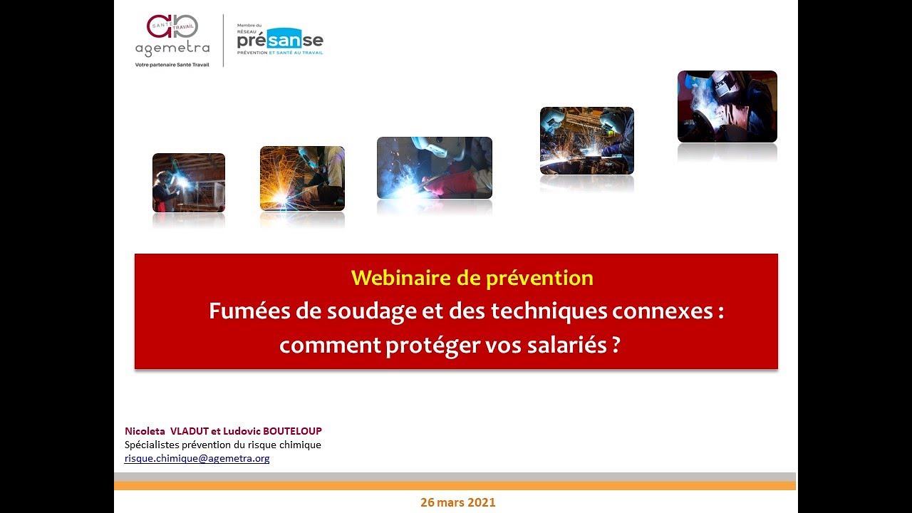 Webinaire Agemetra - Fumées de soudage : comment protéger vos salariés ?