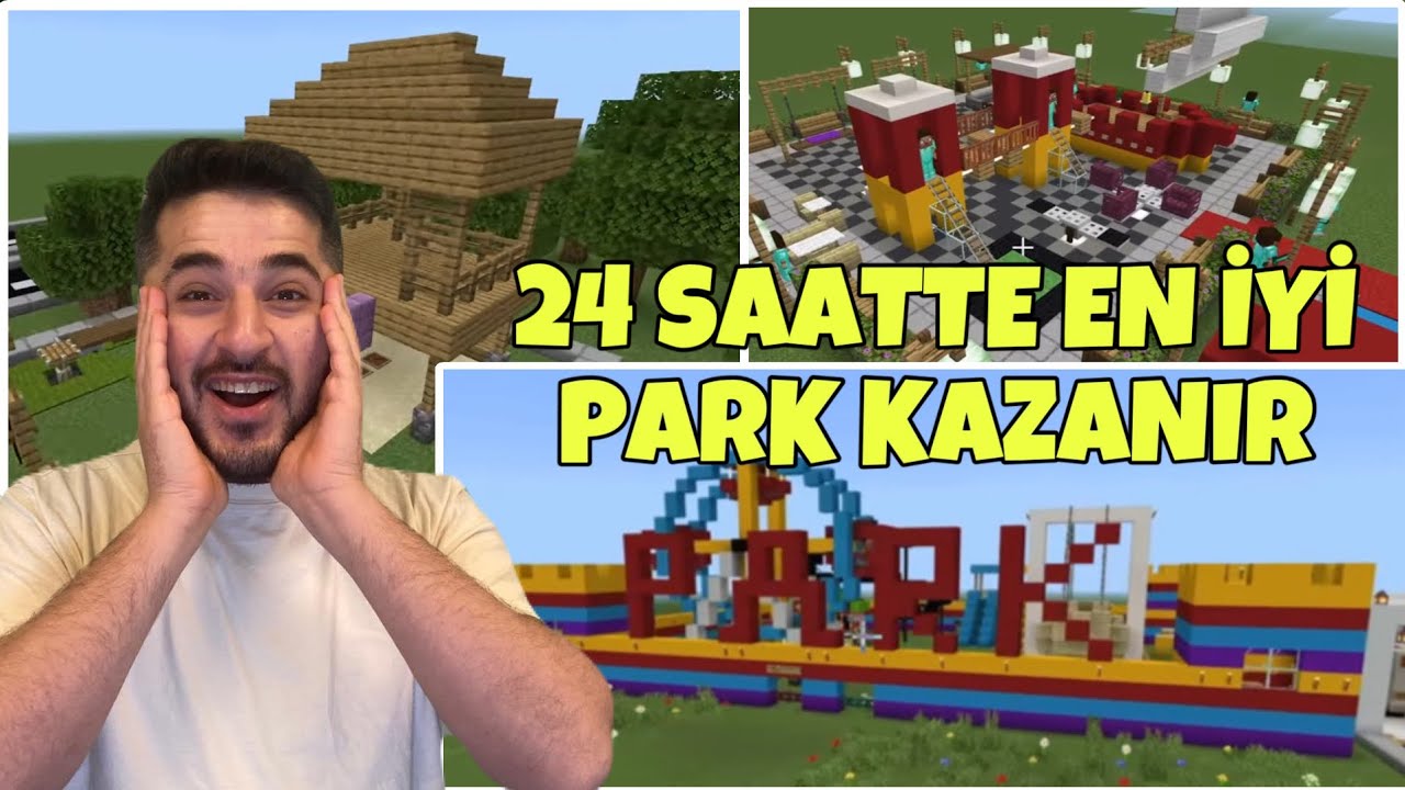 24 SAAT İÇİNDE EN İYİ ÇOCUK PARKI YAPAN KAZANIR! -MINECRAFT