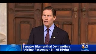 Sen. Blumenthal Calls For "Airline Passenger Bill Of Rights"