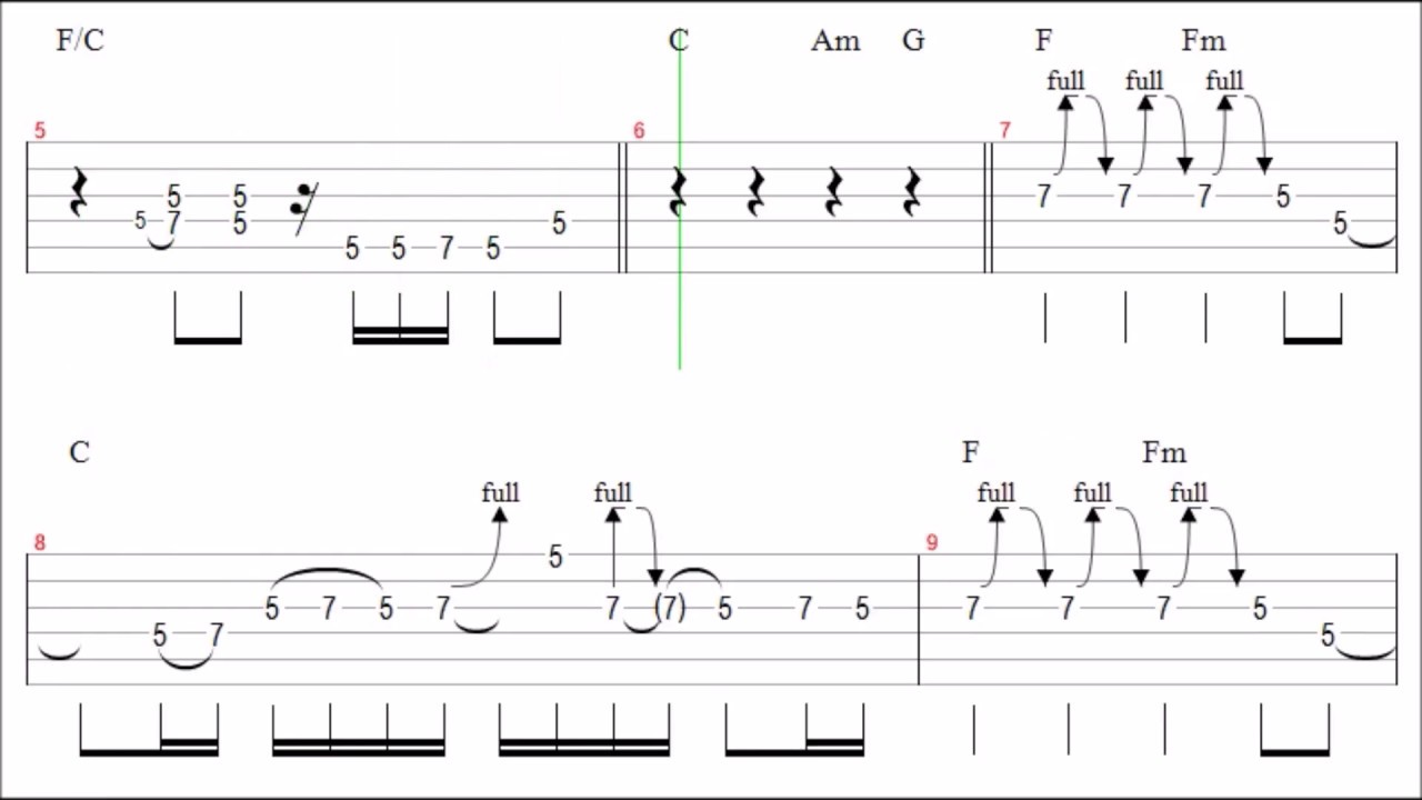 Oasis Don T Look Back In Anger Slow Guitar Solo Tab Backingtrack Youtube