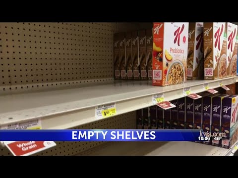A combination of pandemic-related problems are creating empty shelves at grocery stores