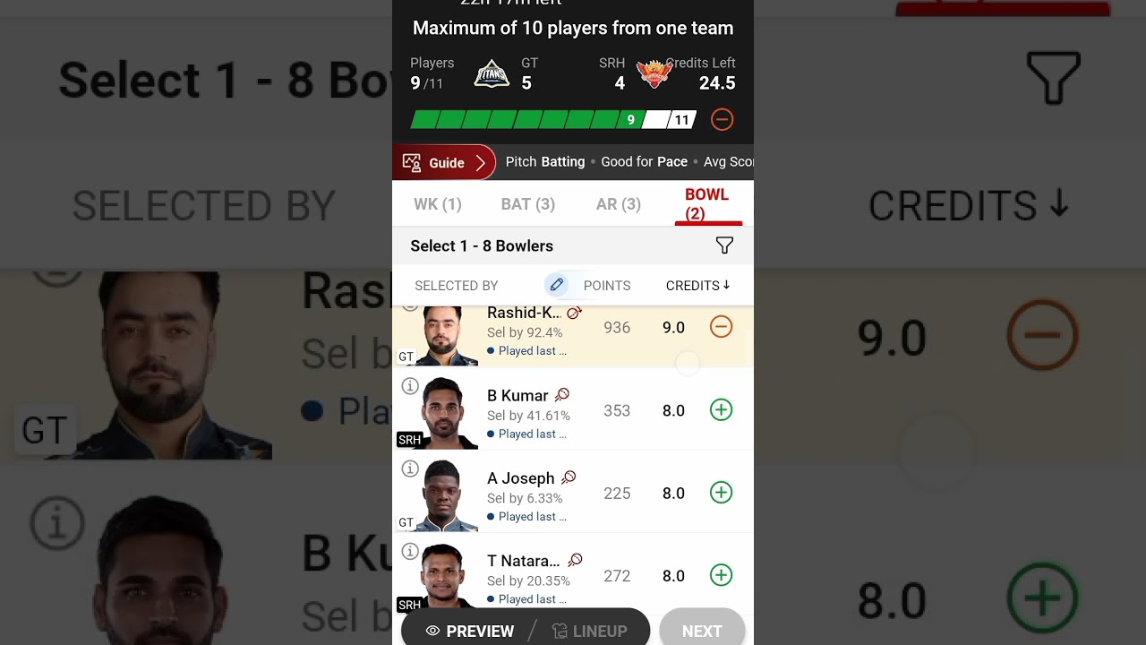 GT vs SRH Dream11 PREDICTION | GT vs SRH Dream 11 Team | 