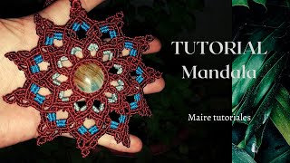 como hacer una mandala/collar macrame/piedra onix/tutorial