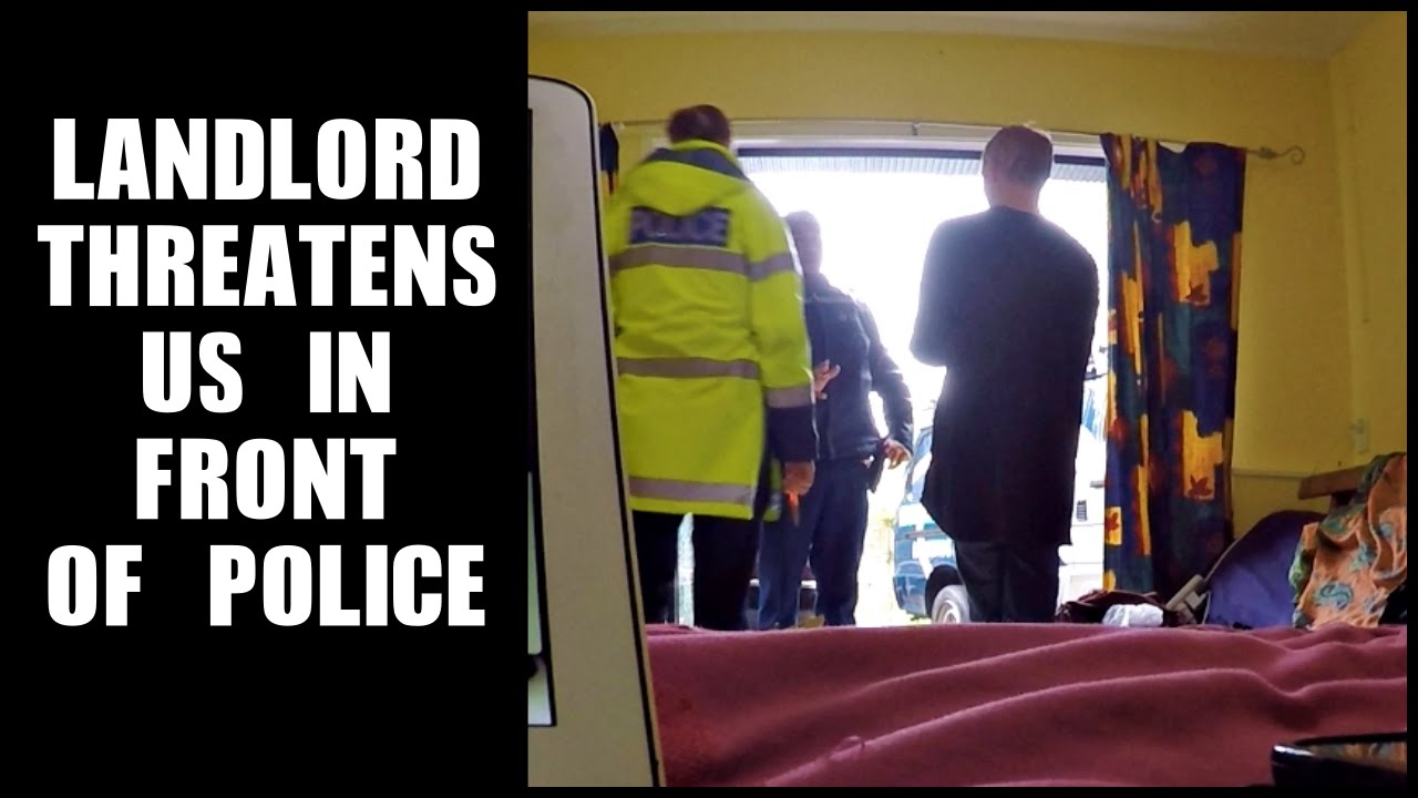 LANDLORD THREATENS US IN FRONT OF THE POLICE!! YouTube