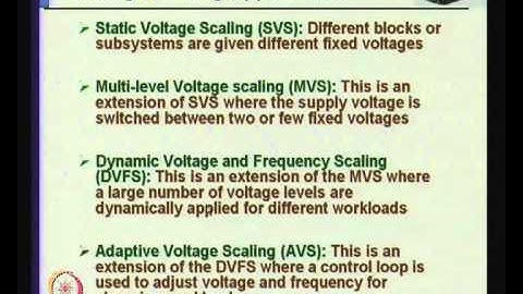 Mod-01 Lec-22 Supply Voltage Scaling - I