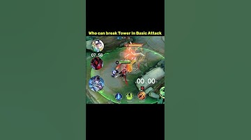Who Can Fast Break Tha Tower In Basic Attack Mobile legends #ml2b #mlbb #Zilong #argus #dyrroth