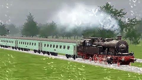 Train Sim - Southern England Using Prussian T 18 in Rainy Day - Simulasi Kereta Api