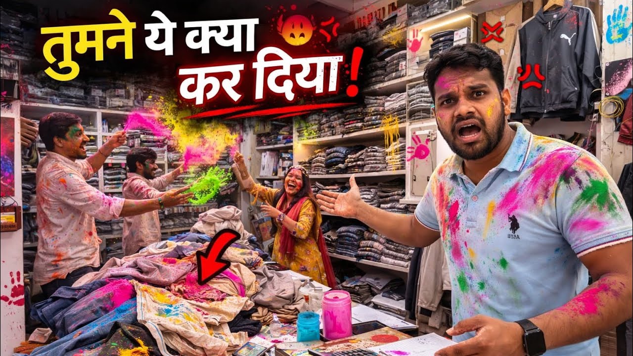 Holi Ke Din Kapde Ki Dukaan Par Kya Hua? 😲 | Dukandari Ka Sach | Shop Vlog | Kumarbkvlogs |