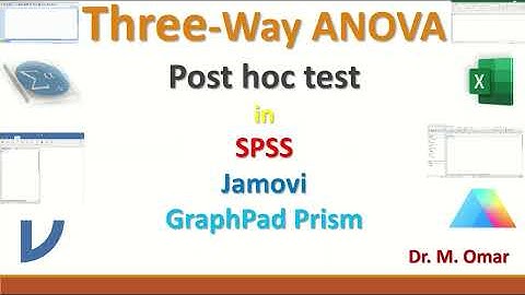 Three Way ANOVA Post hoc test in SPSS Jamovi GraphPad Prism