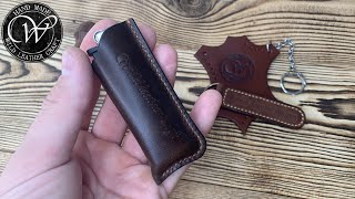 Lighter case made of leather Pull-Up Italy from #wildleathercraft
