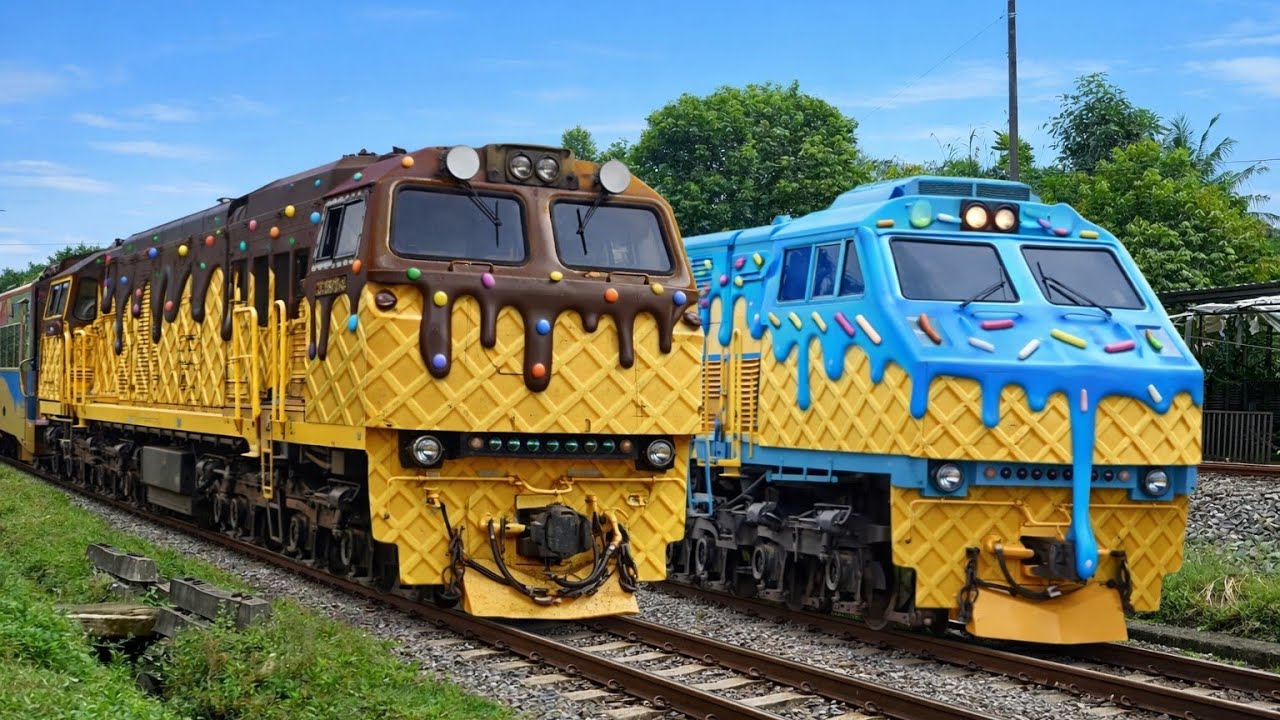 Game Tebak Gambar Kereta Api: CC201 CC206 Train, Ice Cream Train, Fire Train, Dishub Train? Ep48