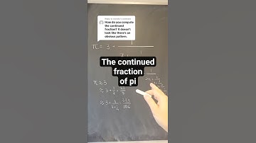 The continued fraction of pi #math #continuedfraction #pi #approximations