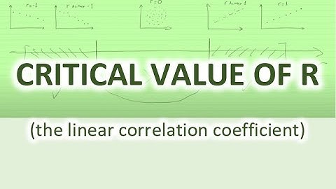 Linear Correlation Coefficient and Critical R