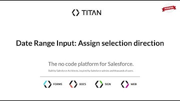 Date Range Input: Assign selection direction