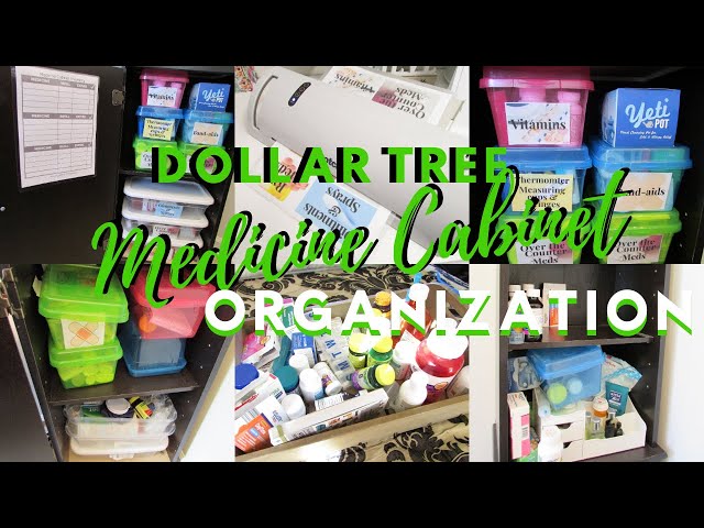 Medicine organization, Dollar store diy organization, Dollar store