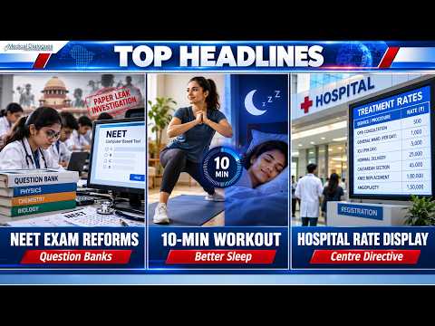 Nilekani's NEET Reforms;Exercise for Deep Sleep;Hospitals To Display Treatment Rates | TOP HEADLINES