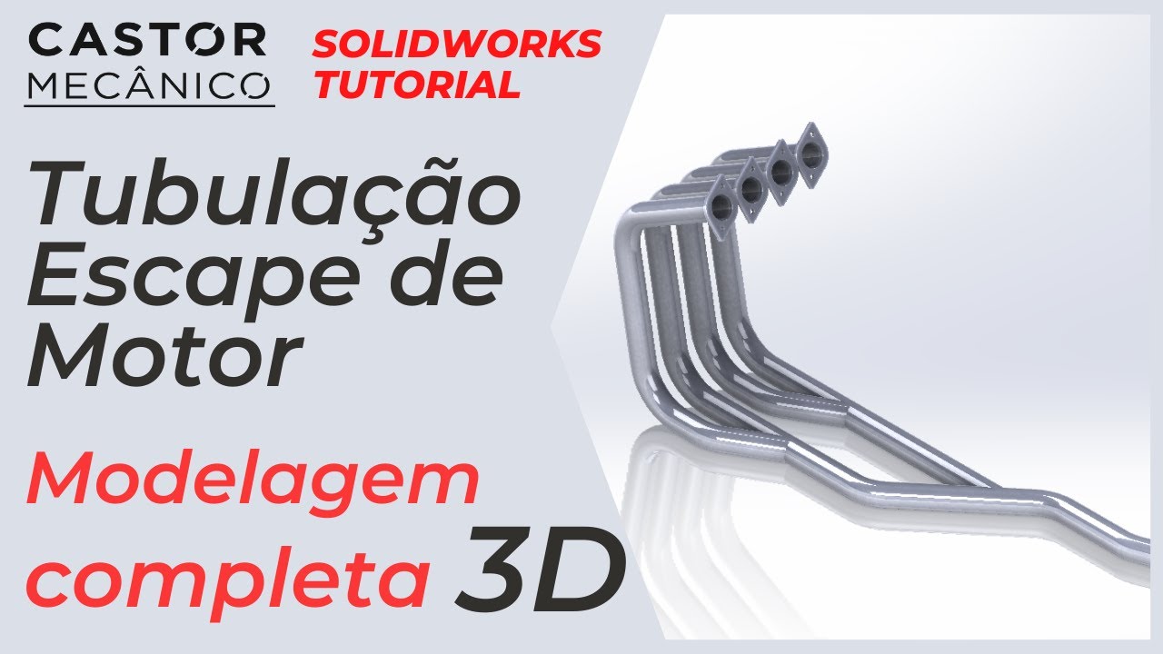 Tubulação de Escape de Motor | PROJETO 3D | SolidWorks tutorial - YouTube