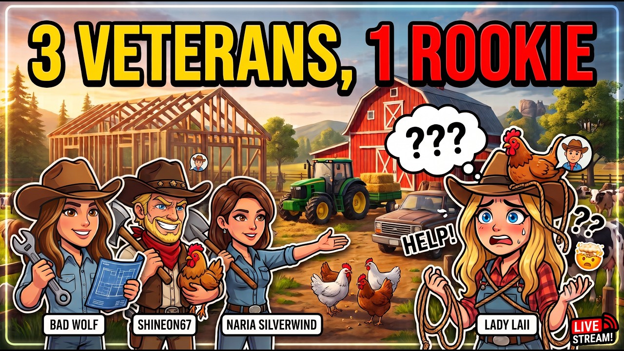 3 Ranchers and a Rookie: Teaching Lady Laii How to Farm! 🚜