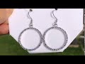 Montana Yogo Sapphire Hoop Earrings Sterling Silver