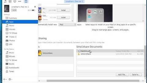 How to transfer SimsUshare Fire Sims to and from iOS devices