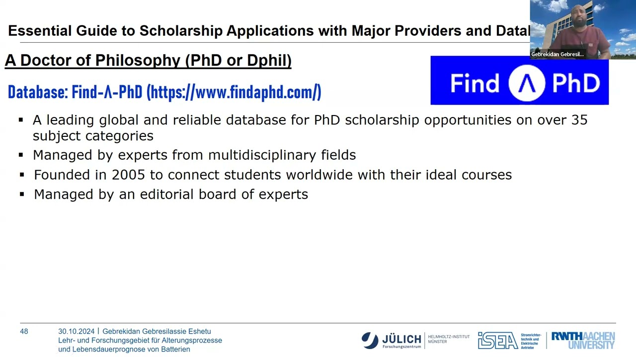 GSTS: Comprehensive Step-by-Step Guide to Using "FindAPhD" the Premier Database for PhD Scholarship