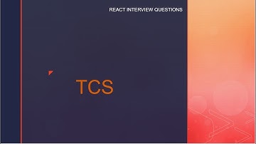 TCS React Interview Questions