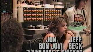 Jon Bon Jovi and Jeff Beck - Young Guns II Recording Studio - Full Clip 1989 MTV