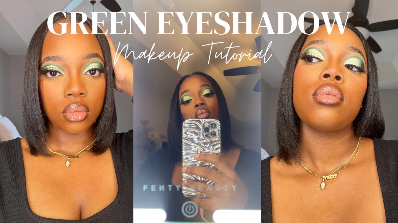 Green Cut Crease Eyeshadow Tutorial | Christmas Inspired Makeup - YouTube
