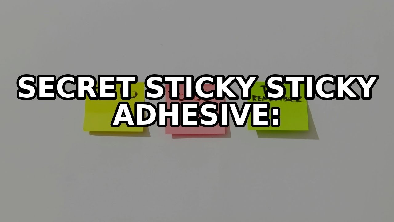 Sticky Note Secret Sticky Note Adhesive: The SHOCKING Secret Revealed! - YouTube