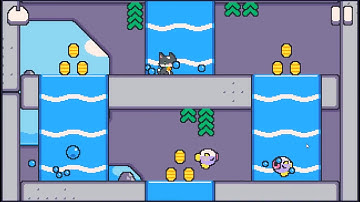 Super Cat Tales 2 World 1-4 Walkthrough (Bells 🔔🔔🔔 + Secret Exit 1) | SKILLGAMING ✔️