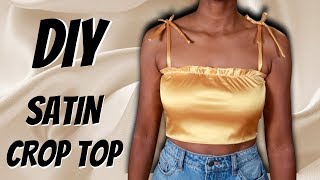 DIY | How To Make a Silk/Satin Crop Top