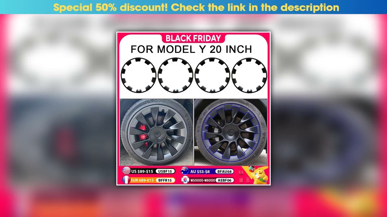 Limited For Tesla Model Y 20 Inch Rim Wheel Hub Protection Patch Protectors ABS Wheel Guard Covers•